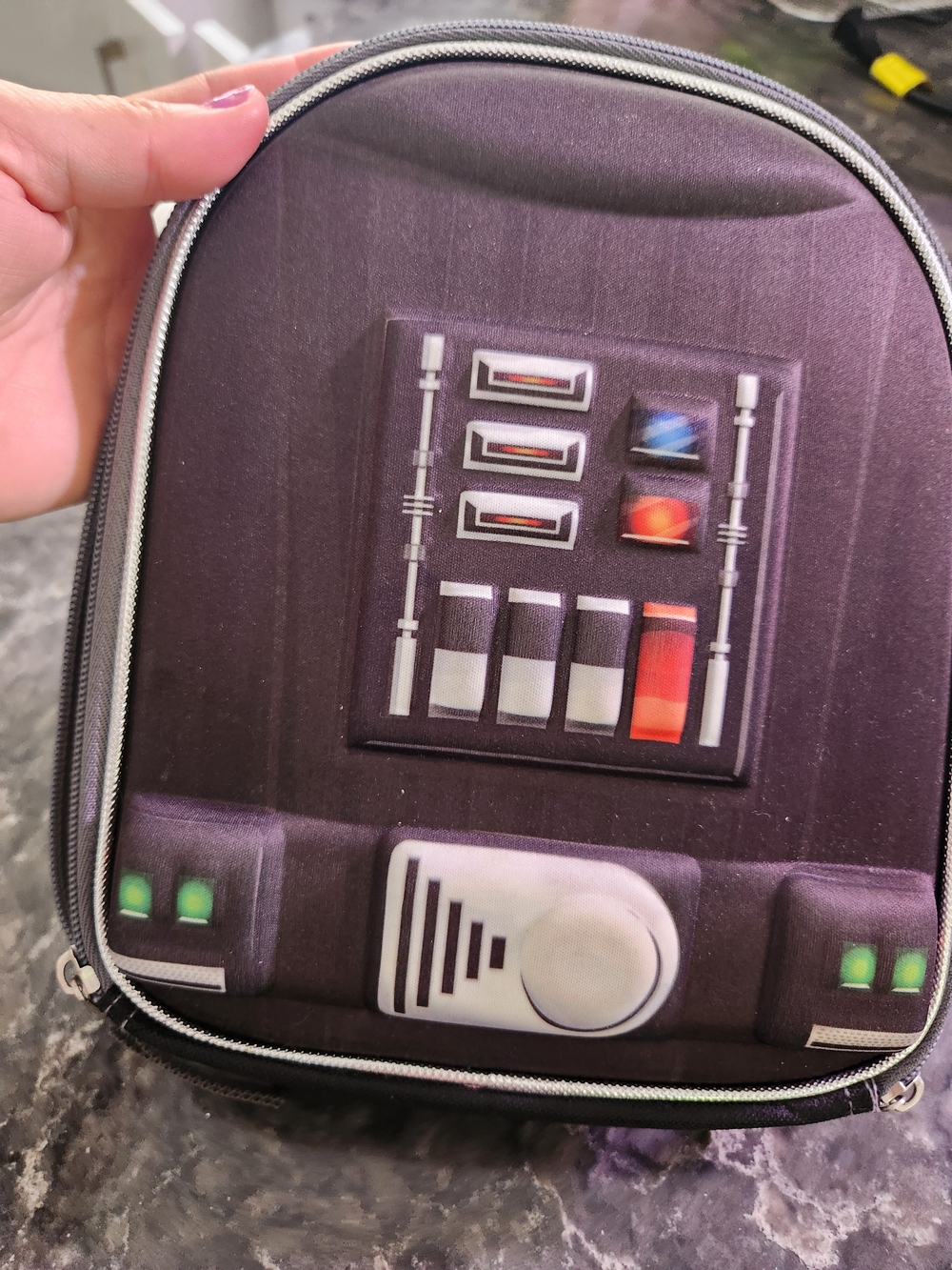 Darth Vader Themed Black Lunch Box - Insulated